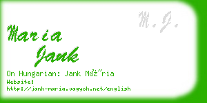 maria jank business card